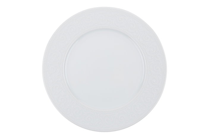 Hermia ACL24Y200 Vajilla de Porcelana Blanca de 24 Piezas para Comedor y Cocina
